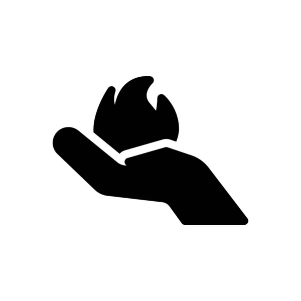 Hand Vector Hiëroglief Plat Pictogram — Stockvector