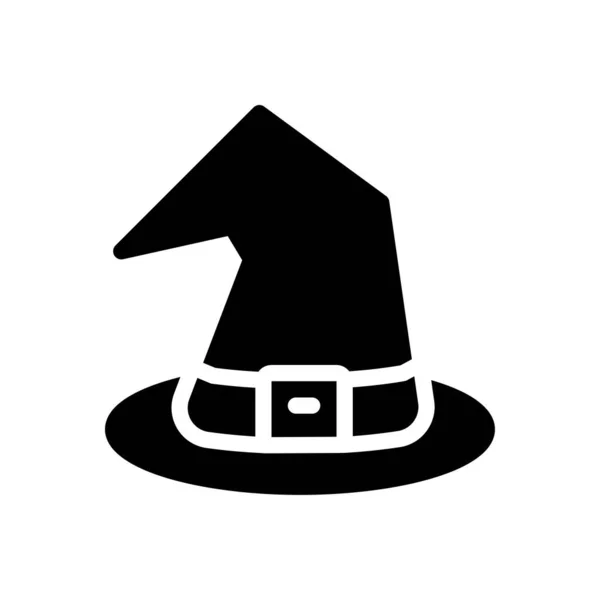 Sombrero Vector Glifo Icono Plano — Vector de stock