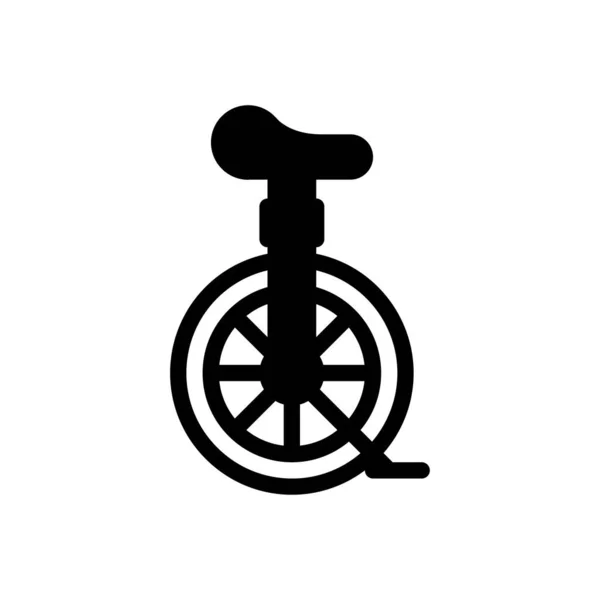 Vélo Vecteur Glyphe Plat Icône — Image vectorielle