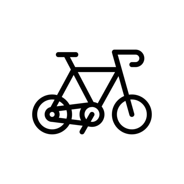 Fiets Vector Dunne Lijn Pictogram — Stockvector