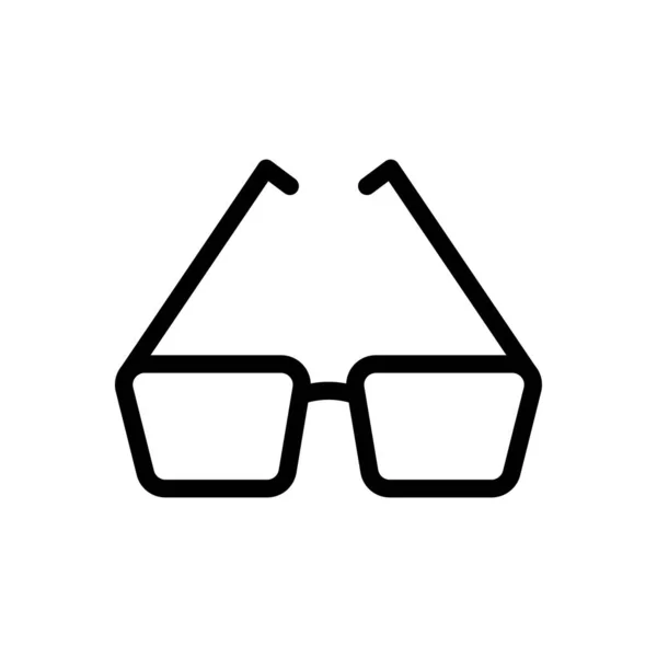 Óculos Vetor Ícone Linha Fina —  Vetores de Stock