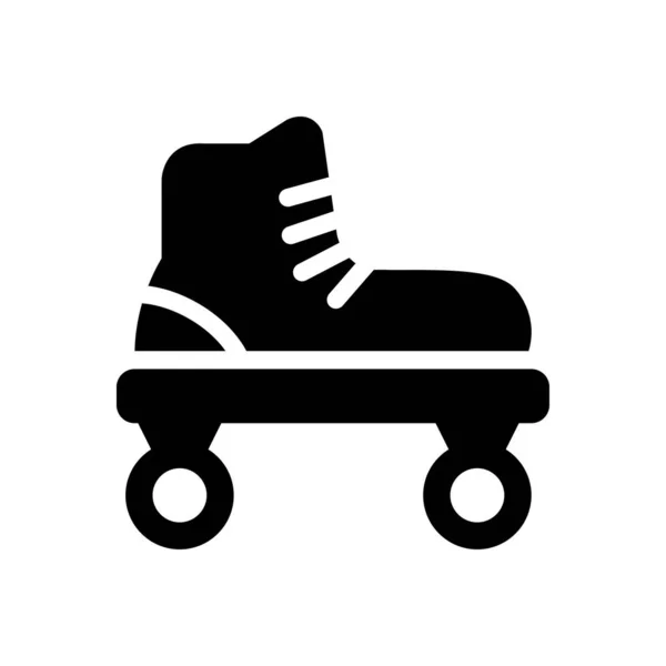 Schuh Vektor Glyphen Flaches Symbol — Stockvektor