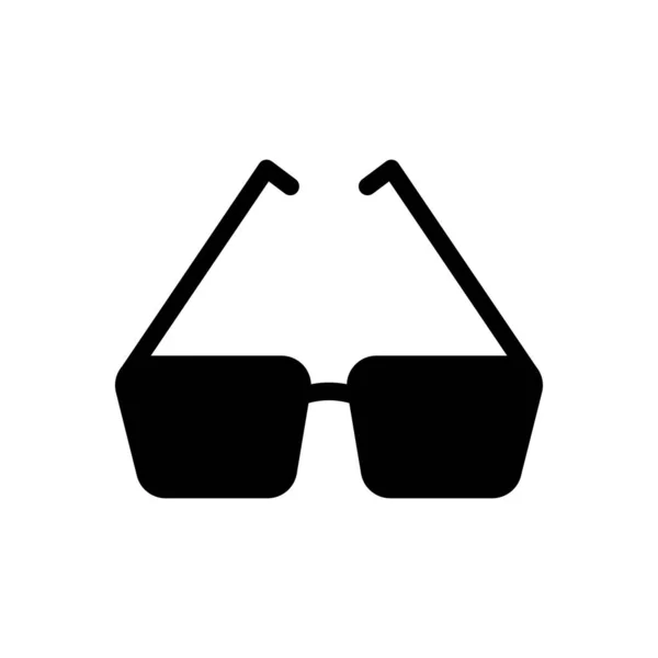 Brille Vektor Glyphen Flaches Symbol — Stockvektor