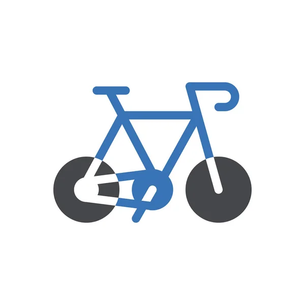Bicicleta Vetor Glifo Cor Ícone —  Vetores de Stock