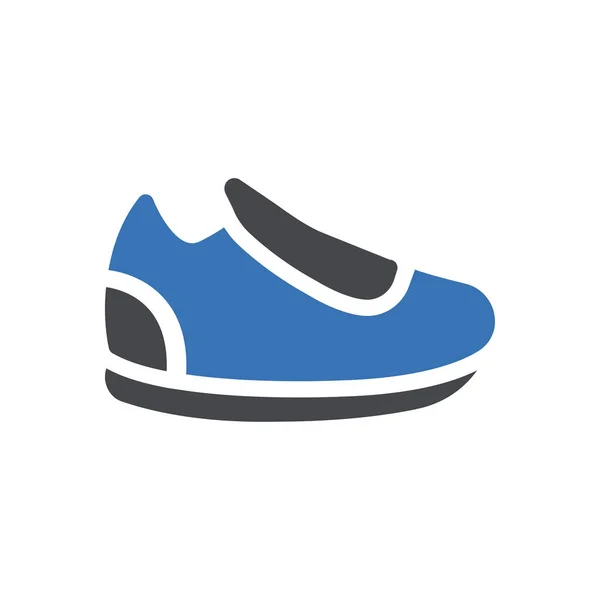 Schuhe Vektor Glyphen Farbe Symbol — Stockvektor
