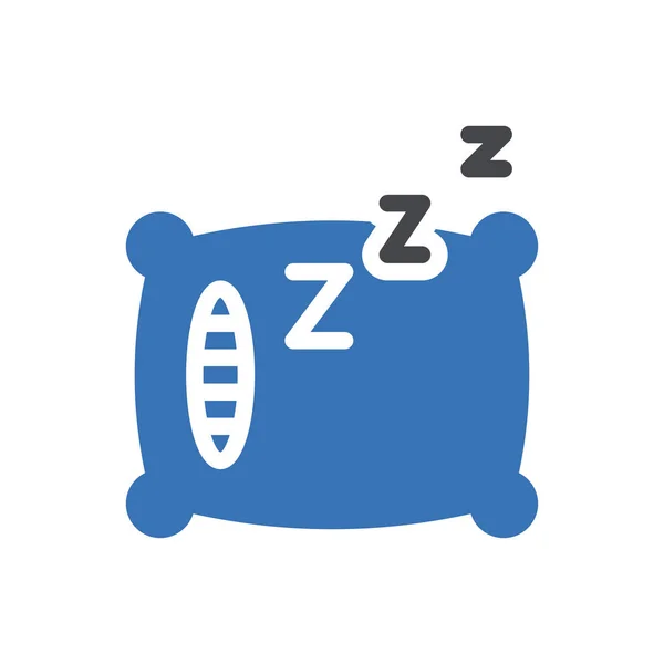 Pillow Vector Glyph Color Icon — Stock Vector
