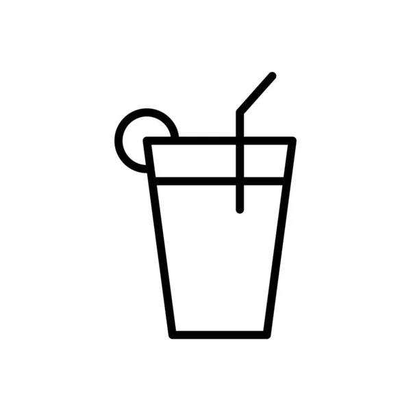 Drink Vector Dunne Lijn Pictogram — Stockvector