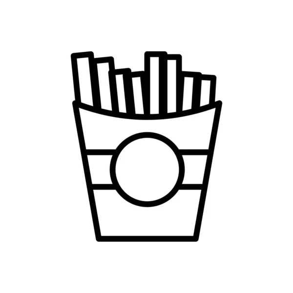 Chips Vektor Thin Line Symbol — Stockvektor