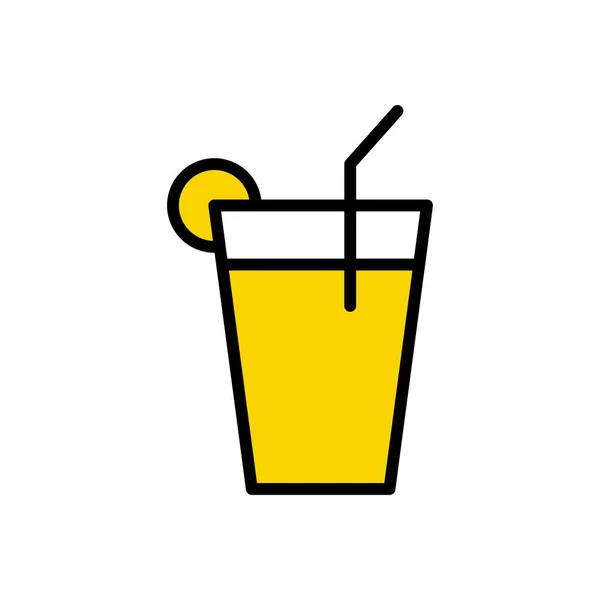 Trinken Vektor Farbe Linie Symbol — Stockvektor