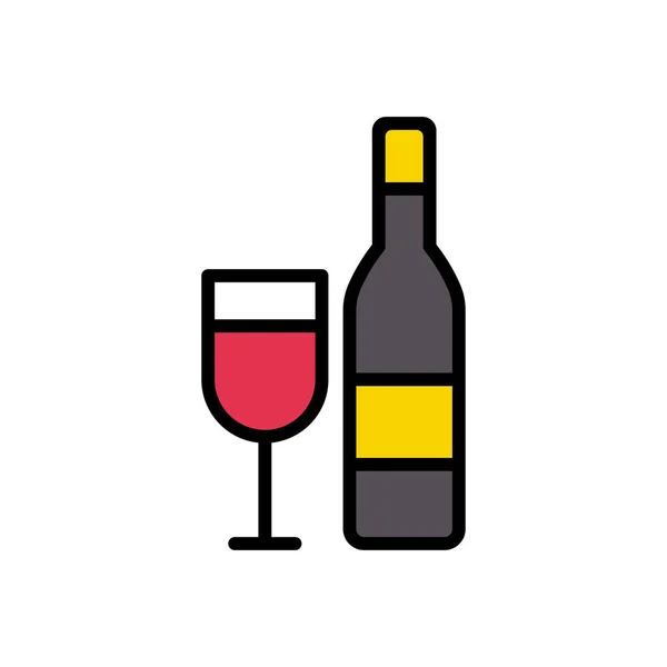 Icône Plate Couleur Vectorielle Alcool — Image vectorielle