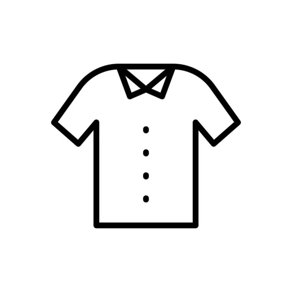 Camisa Vetor Ícone Linha Fina — Vetor de Stock