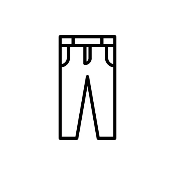 Pant Vector Thin Line Icon — Stock Vector