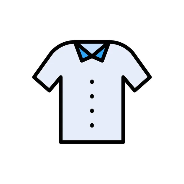 Skjorta Vektor Färg Linje Ikon — Stock vektor