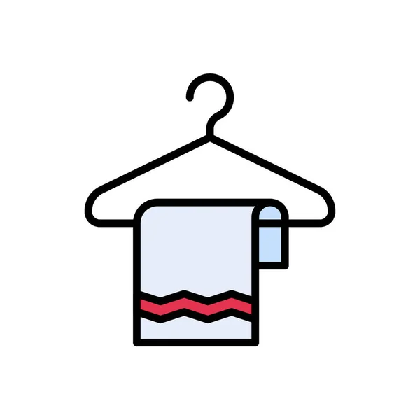 Laundry Vector Color Line Icon — Stock Vector