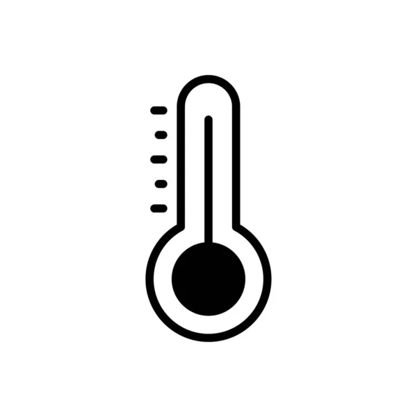 Thermometervektor Glyphen Flaches Symbol — Stockvektor