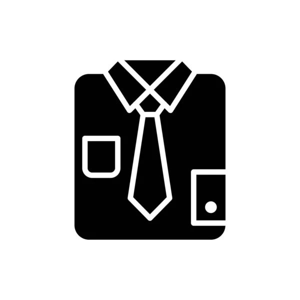 Краватка Векторний Гліф Плоска Іконка — стоковий вектор