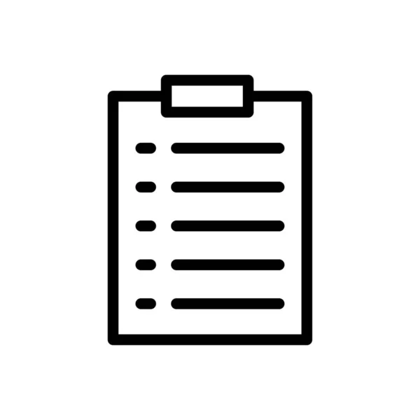 Document Vector Thin Line Icon — Stock Vector