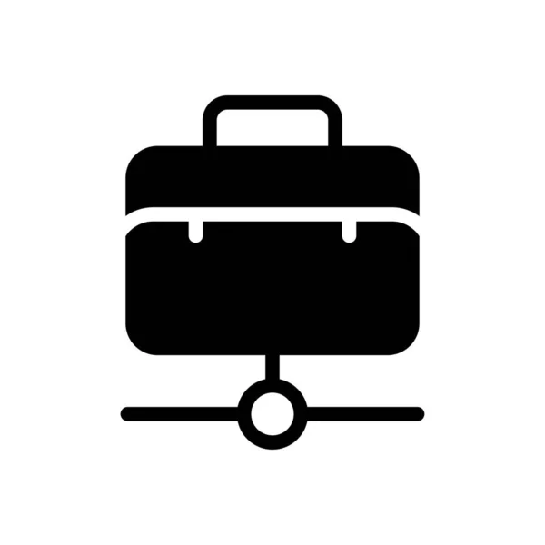 Portfolio Vector Glyph Platte Pictogram — Stockvector