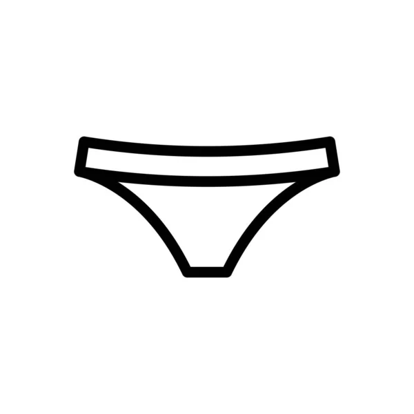 Underwear Vector Thin Line Icon — Stock Vector