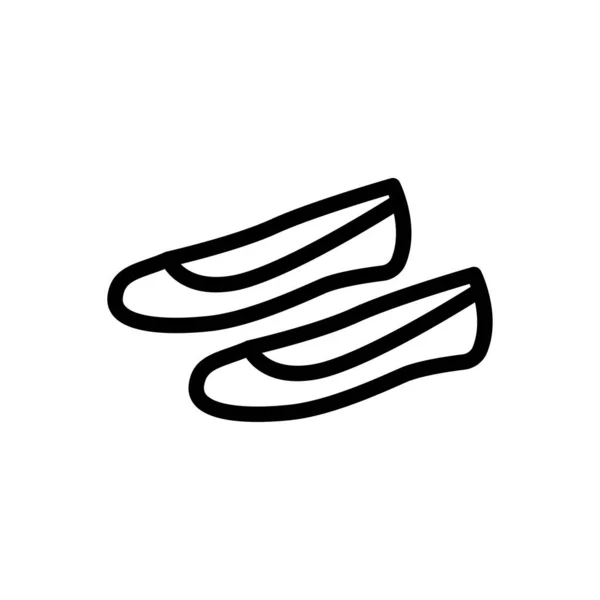 Sandalen Vektor Thin Line Symbol — Stockvektor