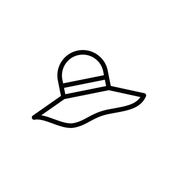 Cap Vector Dunne Lijn Pictogram — Stockvector