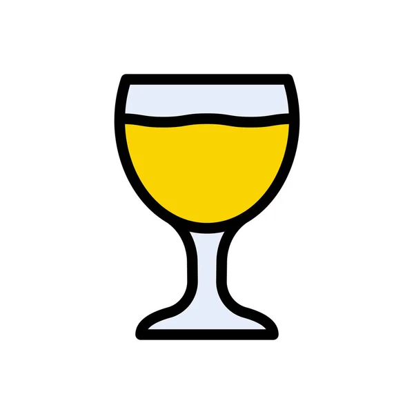 Wine Vector Color Line Icon — Stock Vector