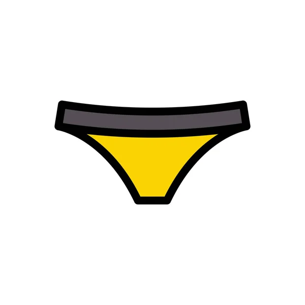 Underwear Vector Color Line Icon — Stock Vector