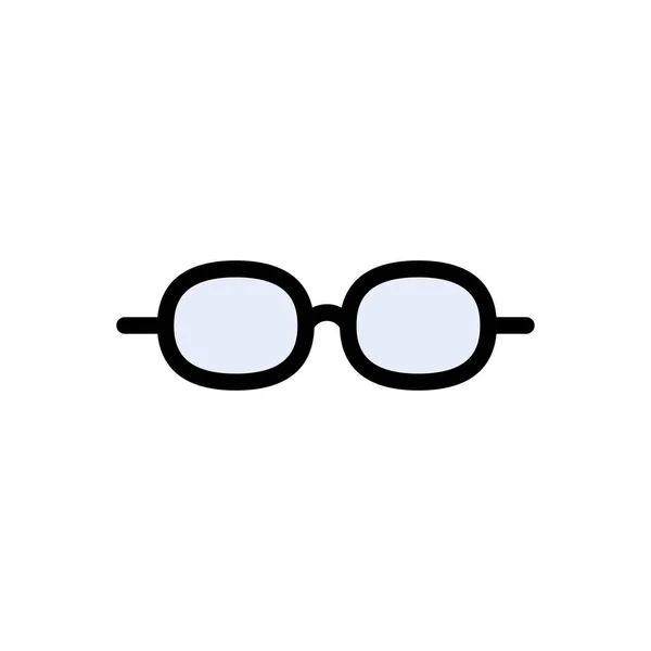 Brille Vektor Farbe Linie Symbol — Stockvektor