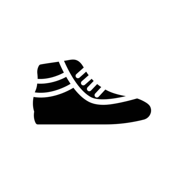Sneaker Vektor Glyf Platt Ikon — Stock vektor