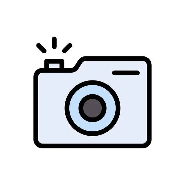 Icono Línea Color Vector Dslr — Vector de stock