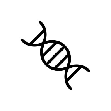 Genetik vektör ince çizgi simgesi