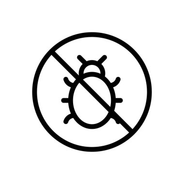 Alerji vektörü ince çizgi simgesi