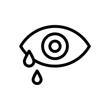 Alerji vektörü ince çizgi simgesi