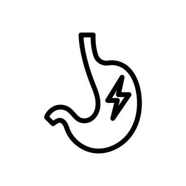 Acı vektörü ince çizgi simgesi