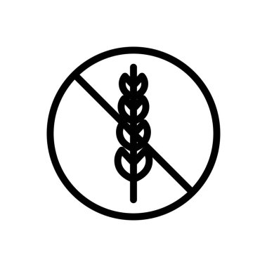 Alerji vektörü ince çizgi simgesi