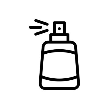 Alerji vektörü ince çizgi simgesi