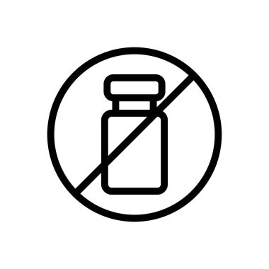 Aşı vektörü ince çizgi simgesi