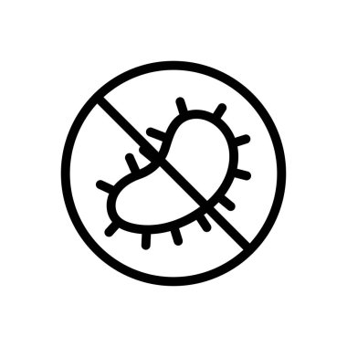 Virüs vektörü ince çizgi simgesi