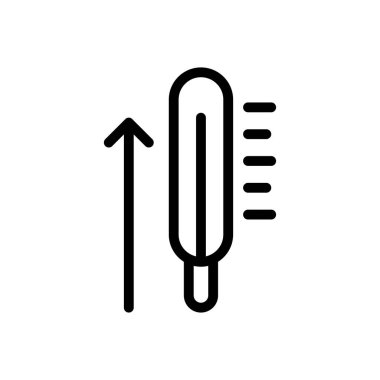 Termometre Vektör İnce çizgi simgesi