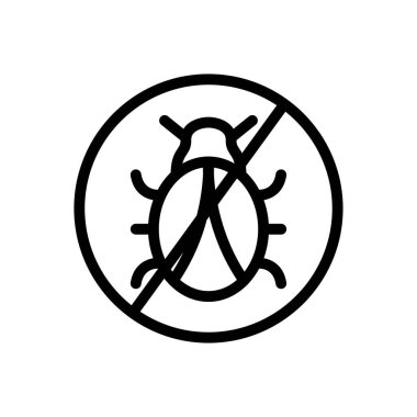 Alerji vektörü ince çizgi simgesi