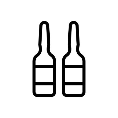 aşı vektörü ince çizgi simgesi