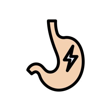 Acı vektörü renk çizgisi simgesi