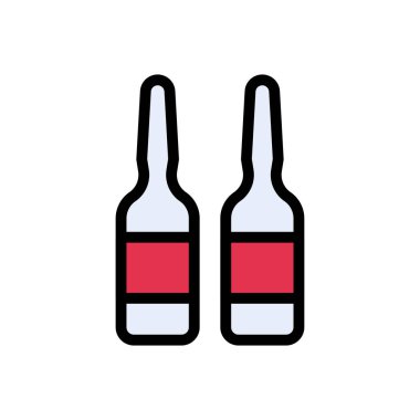 aşı vektörü renk çizgisi simgesi