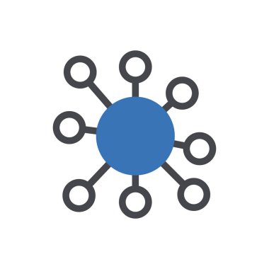 bakteri vektörü renk simgesi