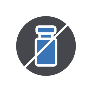 Aşı vektörü kabartma renk simgesi