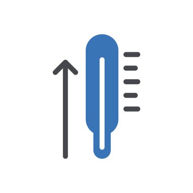 termometre vektör renk simgesi