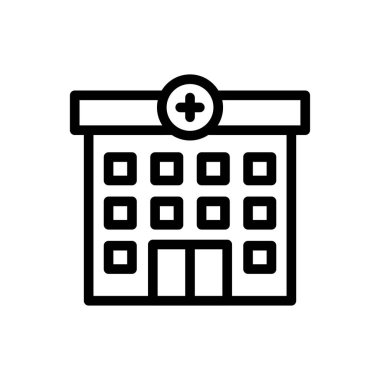 Klinik vektör ince çizgi simgesi
