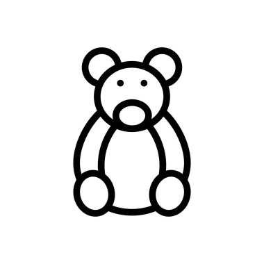 Ayı vektörü ince çizgi simgesi