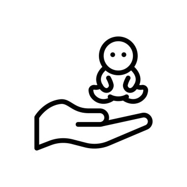 dikkat vektörü ince çizgi simgesi