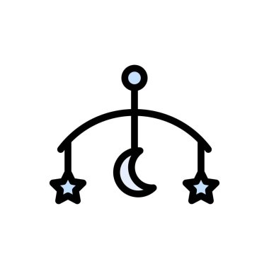 bebek vektör renk çizgisi simgesi